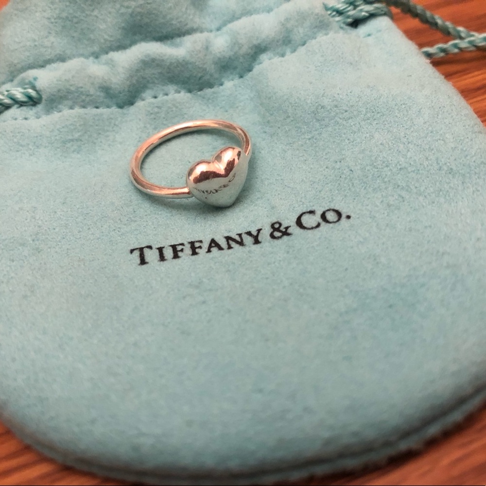 Tiffany & Co RARE Puffy Heart Ring Size 5